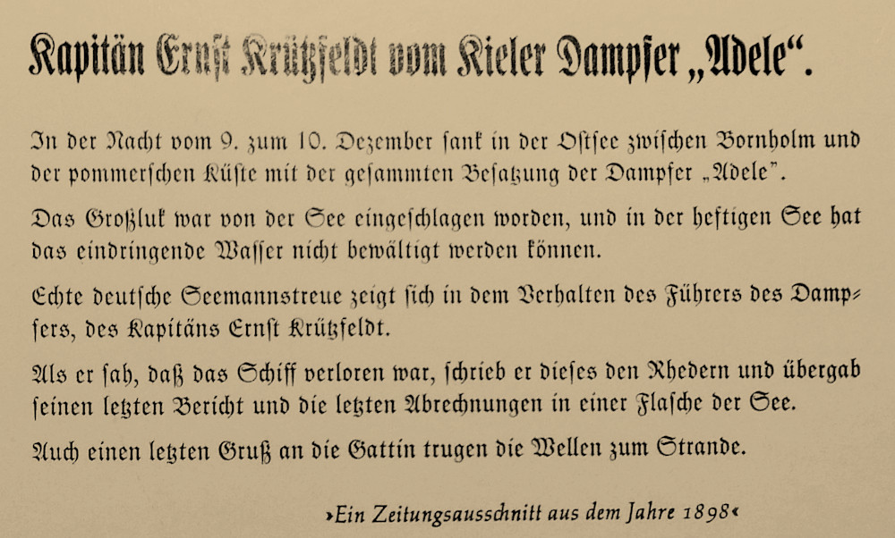 Zeitungsmeldung von 1898