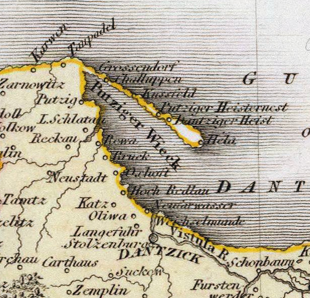 Ausschnitt Landkarte Preußen 1806