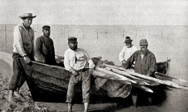 Fischer nach getaner Arbeit - Hela - ca. 1904