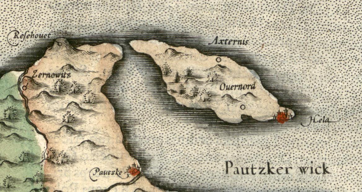 Ouernord auf Karte von 1595