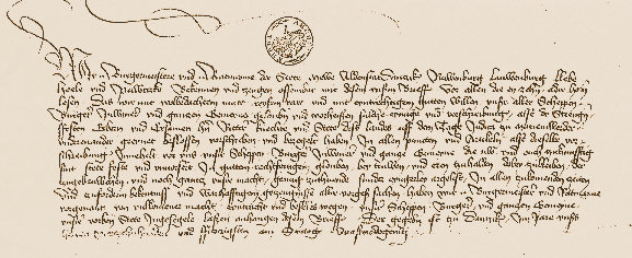 Siegelurkunde vom 3.4.1440